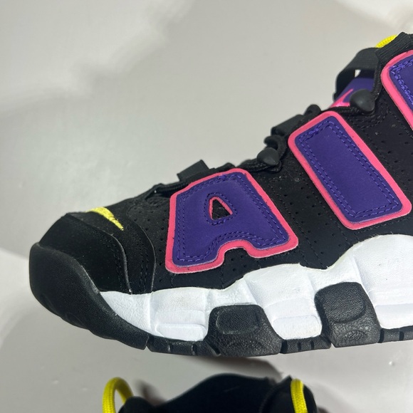 Nike Air More Uptempo 96 Sneakers Black Court Purple DZ5278-001 GS 7Y Women 8.5 - Picture 2 of 12